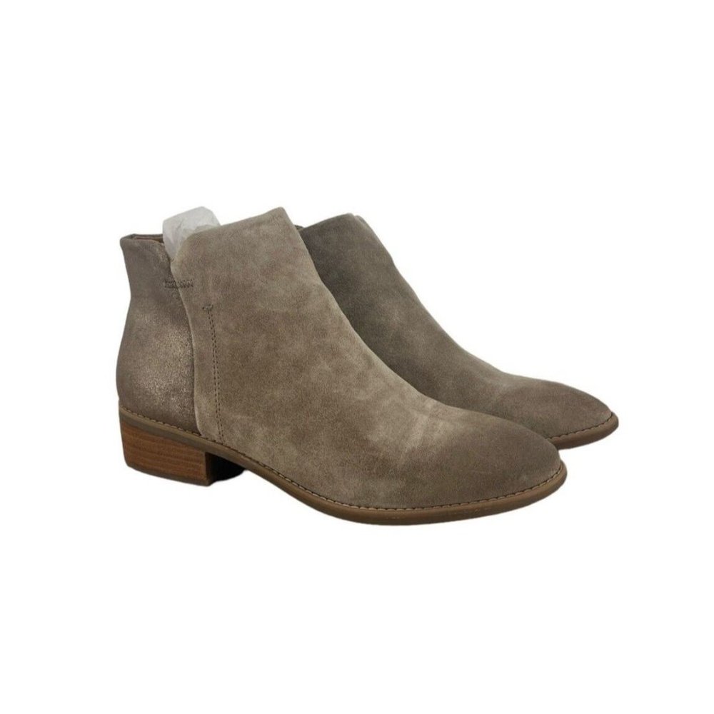 Comfortiva Women's Carrie Ankle Boots Light Grey Bronze Size 11W